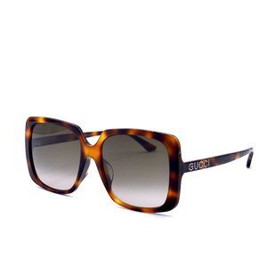 NEW GUCCI GG0728SA 002 HAVANA BROWN AUTHENTIC SUNGLASSES